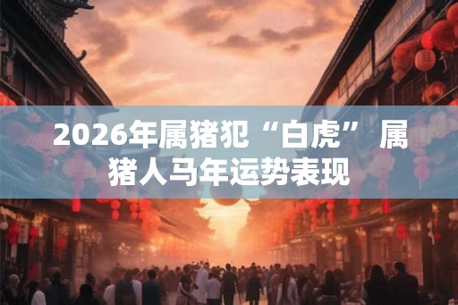 2026年属猪犯“白虎” 属猪人马年运势表现