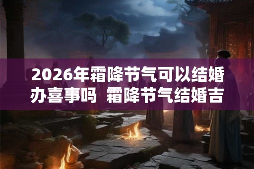 2026年霜降节气可以结婚办喜事吗  霜降节气结婚吉利吗