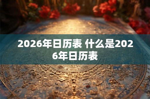2026年日历表 什么是2026年日历表