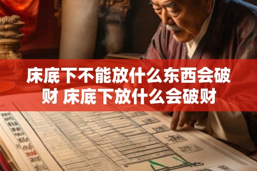 床底下不能放什么东西会破财 床底下放什么会破财