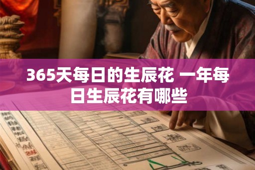 365天每日的生辰花 一年每日生辰花有哪些
