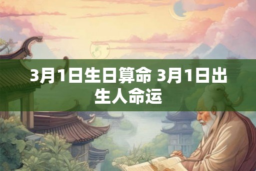 3月1日生日算命 3月1日出生人命运