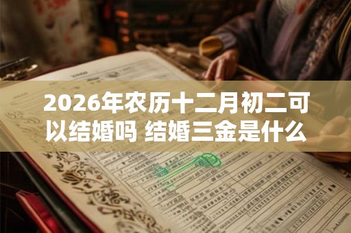 2026年农历十二月初二可以结婚吗 结婚三金是什么