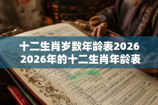 十二生肖岁数年龄表2026 2026年的十二生肖年龄表是怎样的