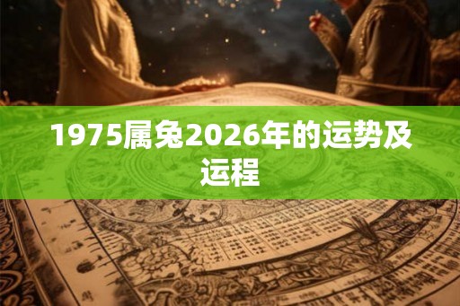 1975属兔2026年的运势及运程