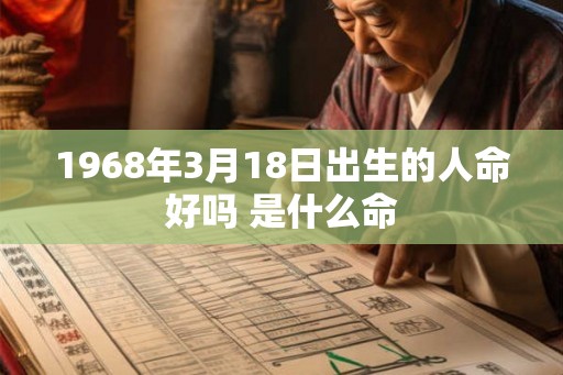 1968年3月18日出生的人命好吗 是什么命