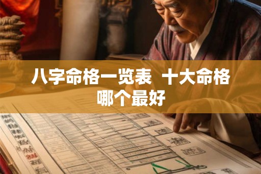 八字命格一览表 十大命格哪个最好 八字命格一览表 十大命格哪个最好