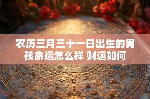 农历三月三十一日出生的男孩命运怎么样 财运如何