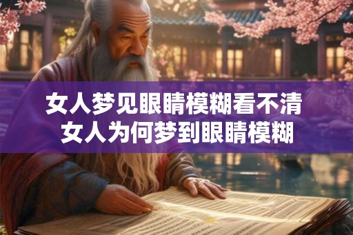 女人梦见眼睛模糊看不清 女人为何梦到眼睛模糊