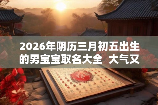 2026年阴历三月初五出生的男宝宝取名大全  大气又好记