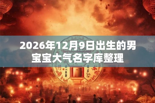 2026年12月9日出生的男宝宝大气名字库整理