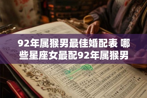 92年属猴男最佳婚配表 哪些星座女最配92年属猴男 92年属猴男最佳婚配表 哪些星座女最配92年属猴男