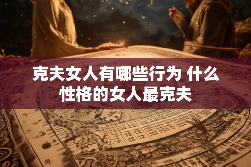 克夫女人有哪些行为 什么性格的女人最克夫
