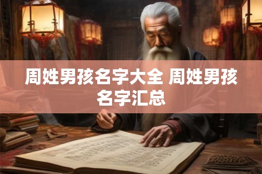 周姓男孩名字大全 周姓男孩名字汇总