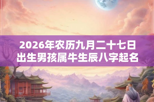 2026年农历九月二十七日出生男孩属牛生辰八字起名 2026年农历九月二十七日出生男孩属牛生辰八字起名