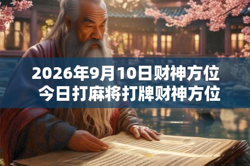 2026年9月10日财神方位  今日打麻将打牌财神方位