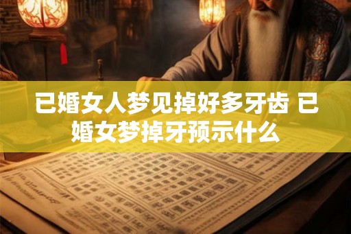 已婚女人梦见掉好多牙齿 已婚女梦掉牙预示什么