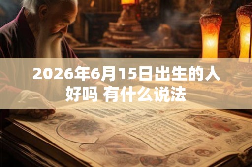 2026年6月15日出生的人好吗 有什么说法 2026年6月15日出生的人好吗 有什么说法
