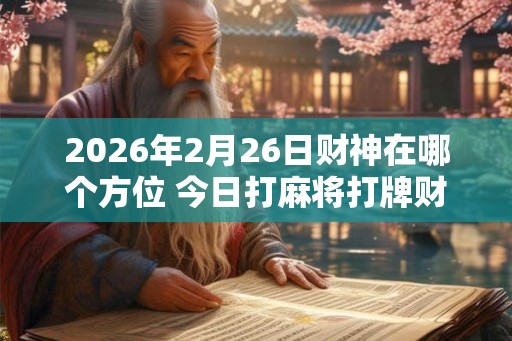 2026年2月26日财神在哪个方位 今日打麻将打牌财运方位