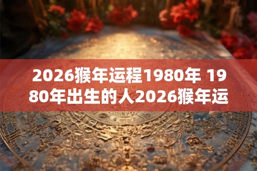 2026猴年运程1980年 1980年出生的人2026猴年运势如何