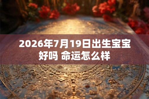 2026年7月19日出生宝宝好吗 命运怎么样
