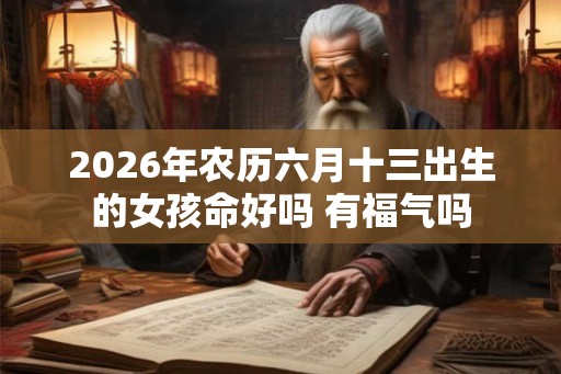 2026年农历六月十三出生的女孩命好吗 有福气吗
