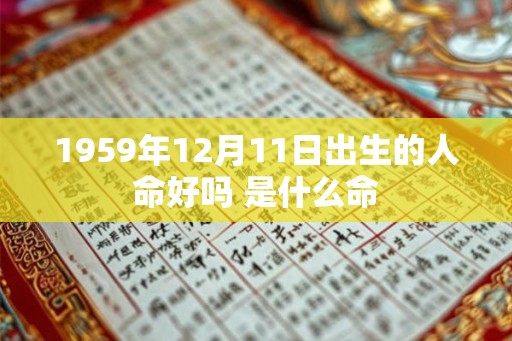 1959年12月11日出生的人命好吗 是什么命