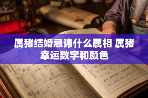 属猪结婚忌讳什么属相 属猪幸运数字和颜色