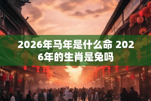 2026年马年是什么命 2026年的生肖是兔吗
