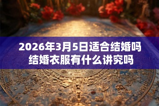 2026年3月5日适合结婚吗 结婚衣服有什么讲究吗