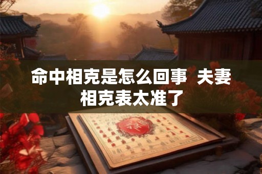 命中相克是怎么回事  夫妻相克表太准了