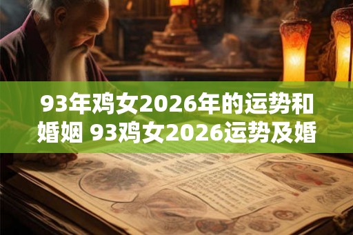 93年鸡女2026年的运势和婚姻 93鸡女2026运势及婚姻如何 93年鸡女2026年的运势和婚姻 93鸡女2026运势及婚姻如何