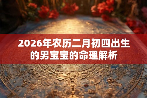 2026年农历二月初四出生的男宝宝的命理解析