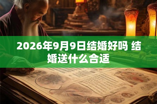 2026年9月9日结婚好吗 结婚送什么合适