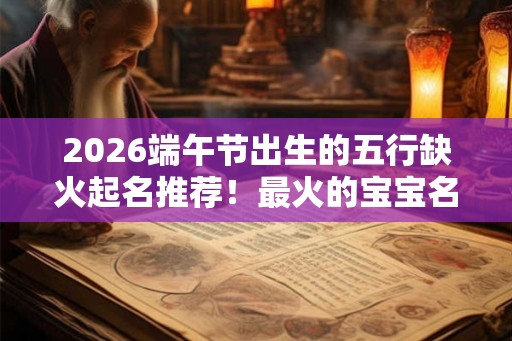 2026端午节出生的五行缺火起名推荐！最火的宝宝名字