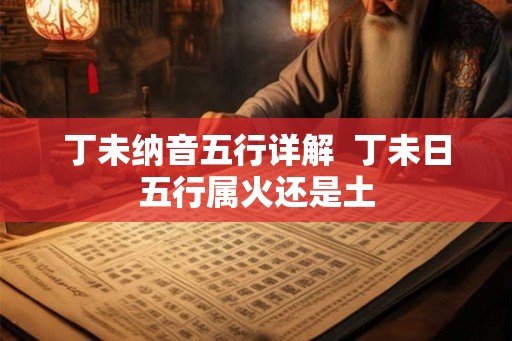 丁未纳音五行详解  丁未日五行属火还是土