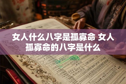 女人什么八字是孤寡命 女人孤寡命的八字是什么