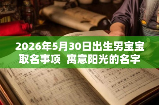 2026年5月30日出生男宝宝取名事项  寓意阳光的名字