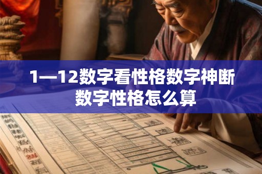 1—12数字看性格数字神断  数字性格怎么算