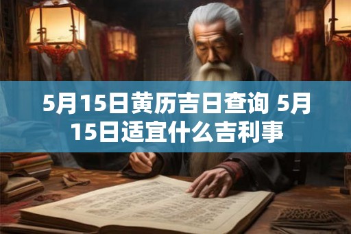 5月15日黄历吉日查询 5月15日适宜什么吉利事
