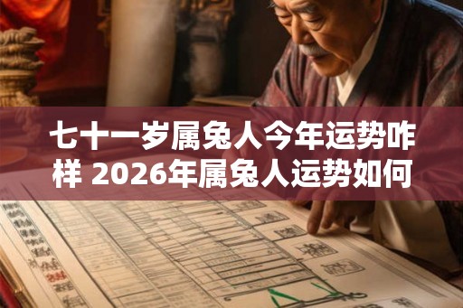 七十一岁属兔人今年运势咋样 2026年属兔人运势如何