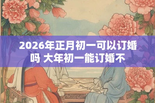 2026年正月初一可以订婚吗 大年初一能订婚不
