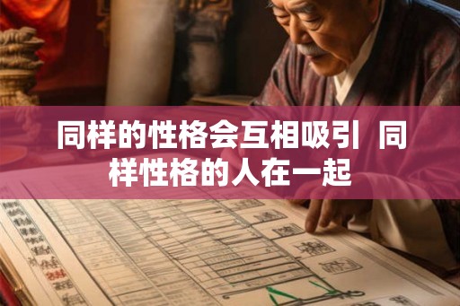 同样的性格会互相吸引  同样性格的人在一起