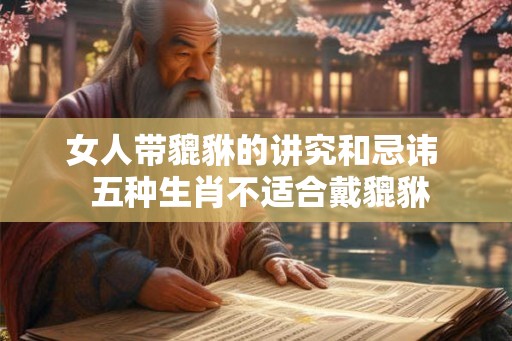 女人带貔貅的讲究和忌讳  五种生肖不适合戴貔貅