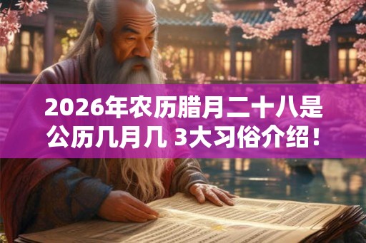 2026年农历腊月二十八是公历几月几 3大习俗介绍！