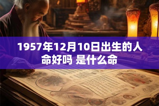 1957年12月10日出生的人命好吗 是什么命