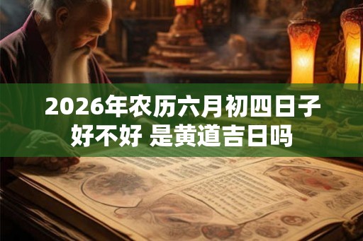 2026年农历六月初四日子好不好 是黄道吉日吗