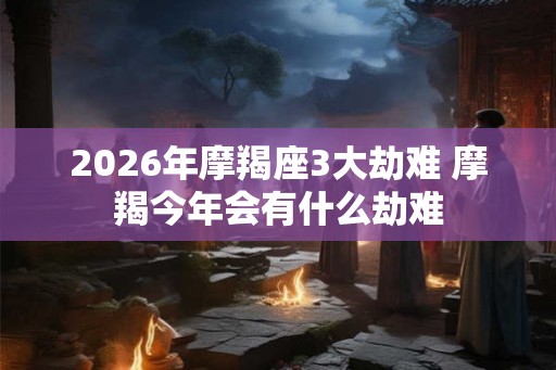 2026年摩羯座3大劫难 摩羯今年会有什么劫难