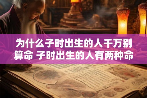 为什么子时出生的人千万别算命 子时出生的人有两种命运
