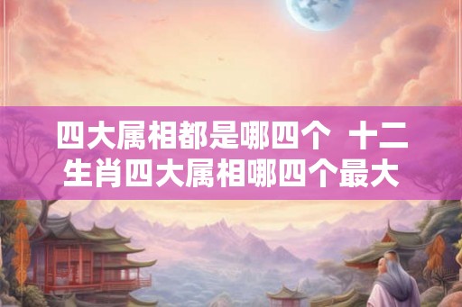 四大属相都是哪四个  十二生肖四大属相哪四个最大